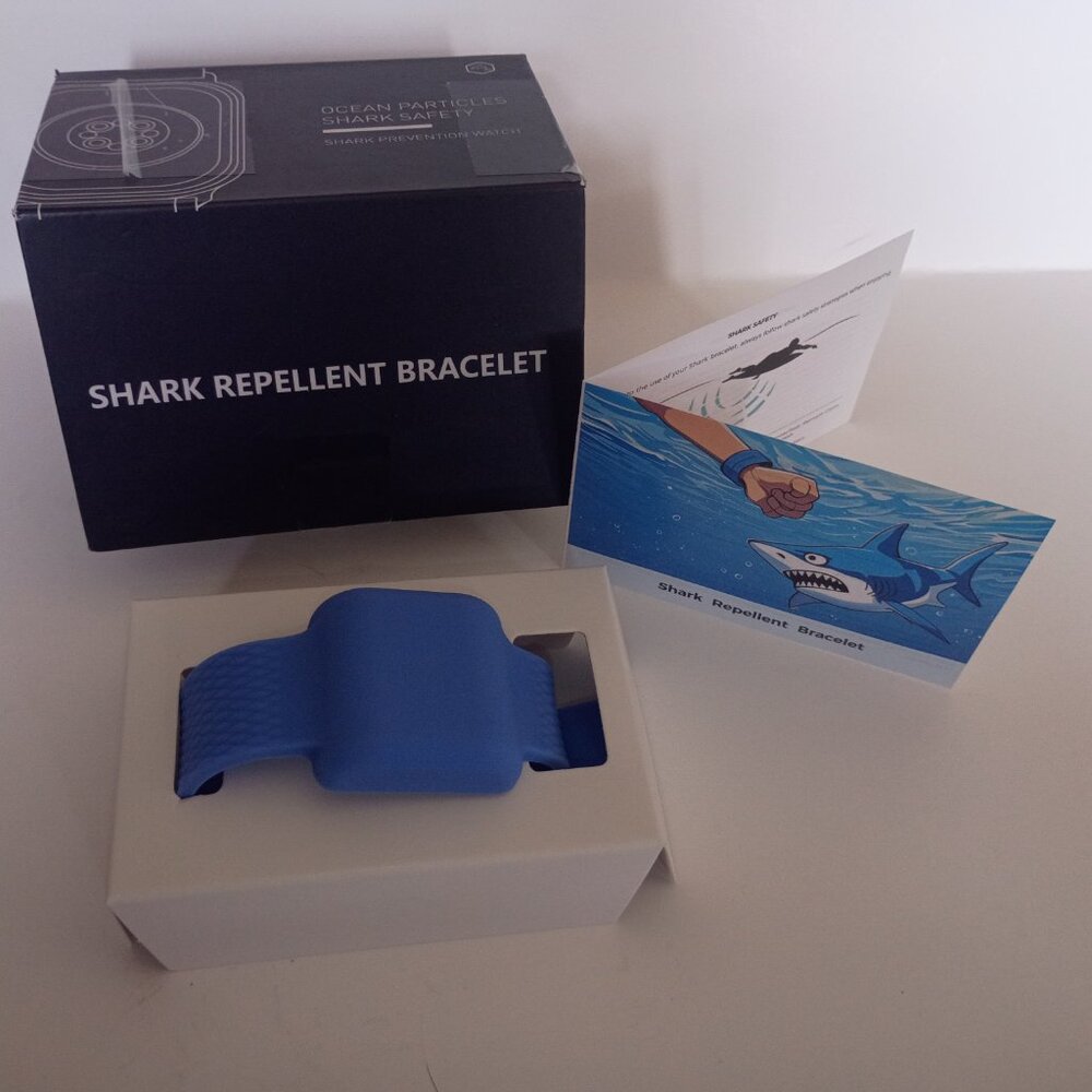 OCEAN PARTICLES Magnetic Shark Repellent Bracelet-Blue Diving/Snorkel Protection